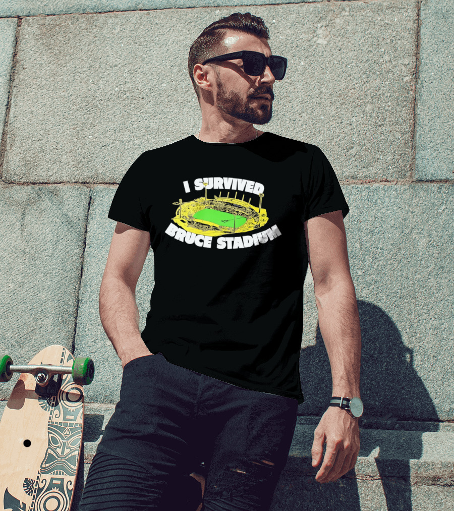 I Survived Bruce Stadium Nostalgic Experience At Iconic Canberra Venue T-Shirt