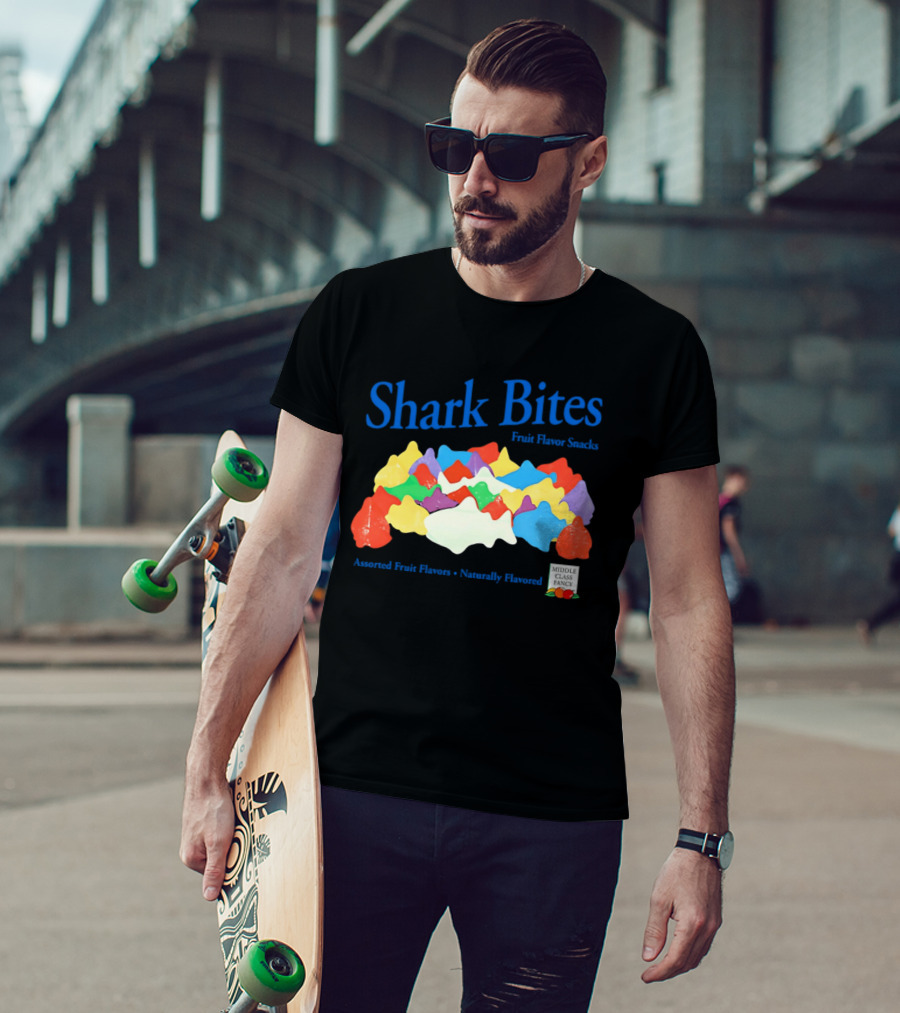 Shark Bites Fruit Flavor Snacks Assorted Fruit Flavors Naturally Flavored T-Shirt