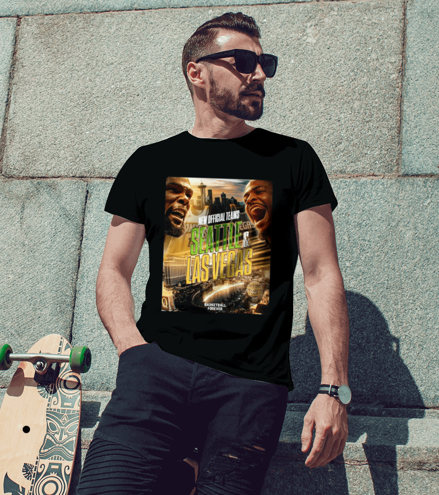 New Official Teams Seattle Las Vegas Basketball Forever 2026 T-Shirt