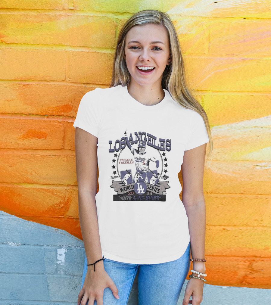 Los Angeles Dodgers World Series 18th Inning Walk Off Home Run Freddie Freeman T-Shirt
