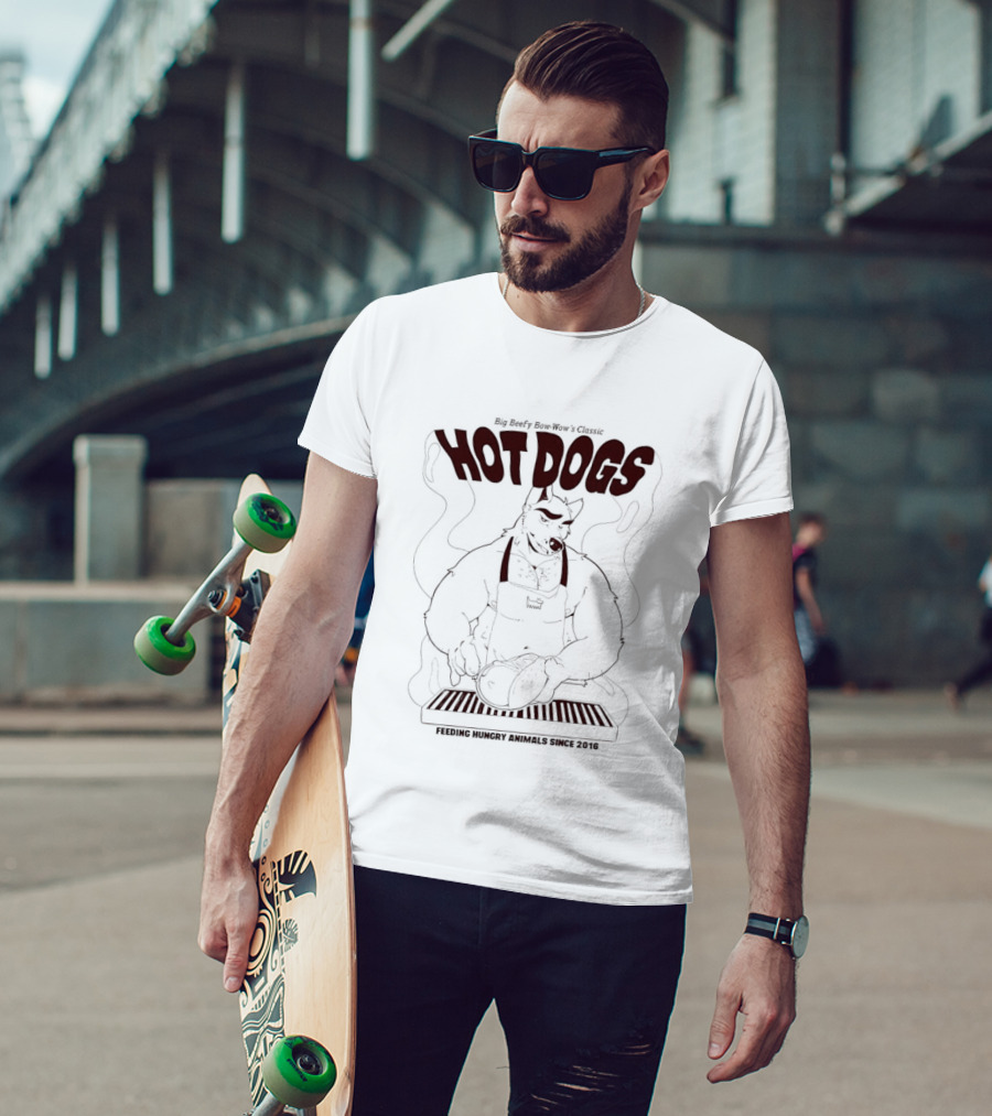 Hot Dogs Feeding Hungry Animals Since 2016 BBQ Chef T-Shirt