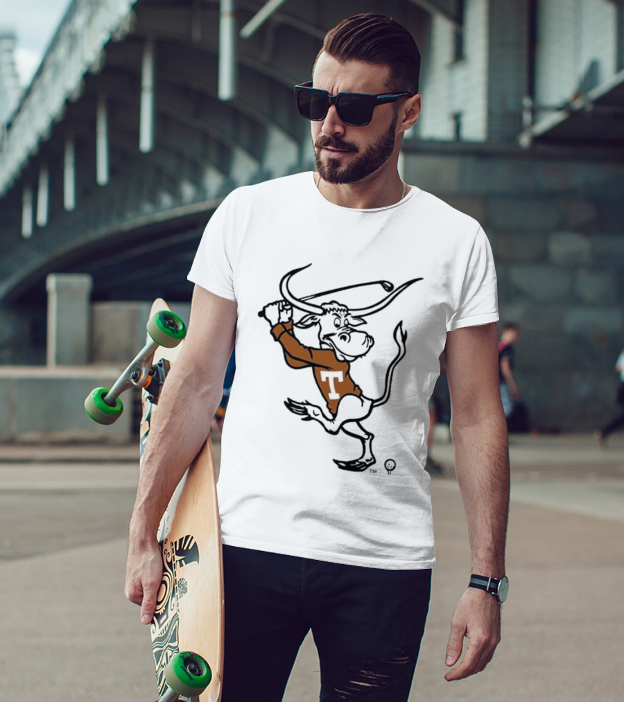 Texas Longhorn Swinging Bull Men's Golf T-Shirt