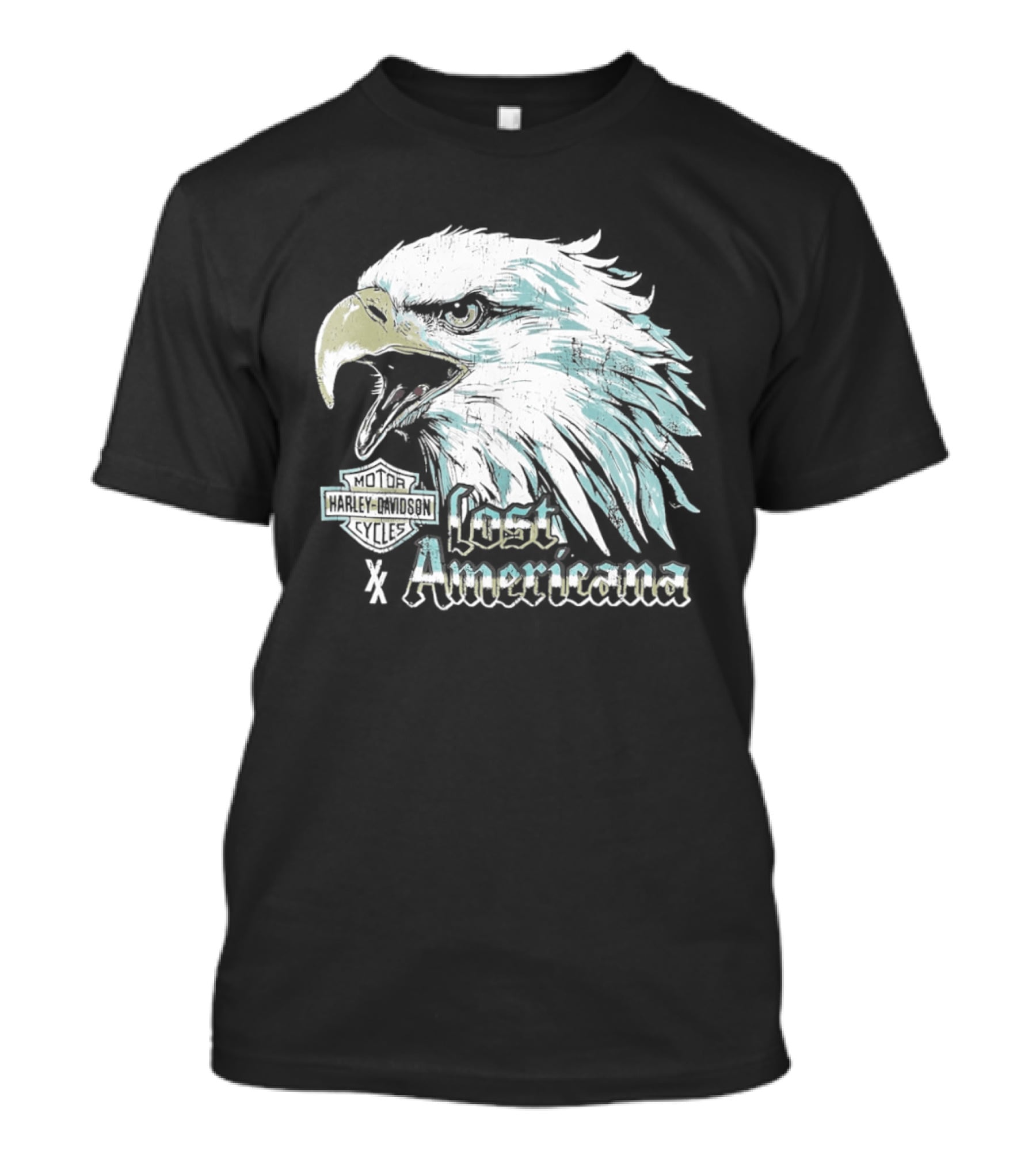 Machine Gun Kelly Harley Davidson Lost Americana Big Eagle Head T-Shirt