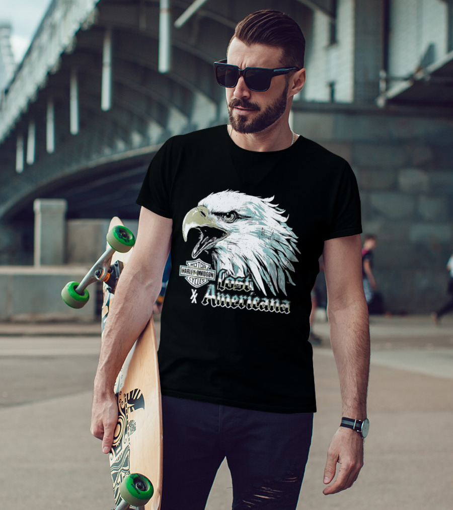 Machine Gun Kelly Harley Davidson Lost Americana Big Eagle Head T-Shirt