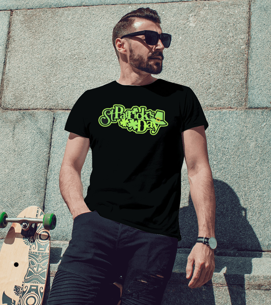 St Patrick's Day Shamrock And Leprechaun Hat T-Shirt