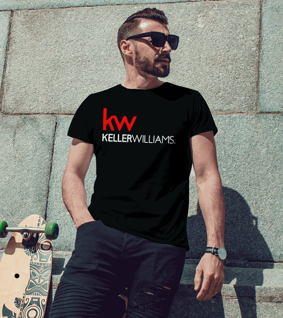 Keller Williams KW Full Mixed Red And White Vertical T-Shirt