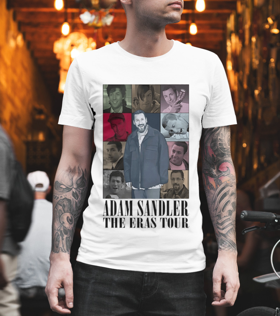 Adam Sandler The Eras Tour Nine Iconic Characters Collage T-Shirt