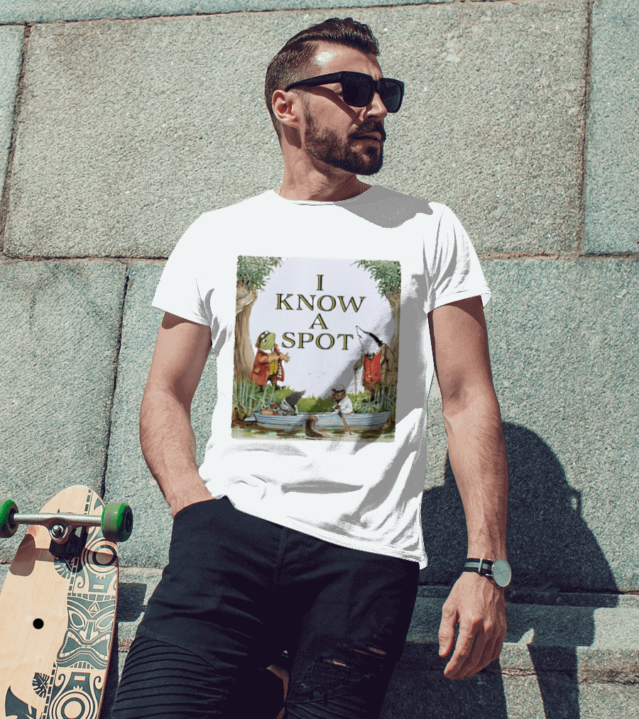 The Wind In The Willows Characters I Know A Spot Scene With Mole Water Rat Badger And Toad T-Shirt