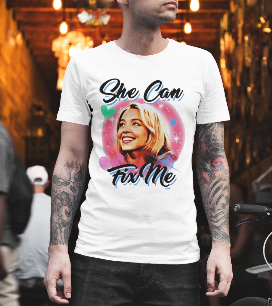 Sydney Sweeney Euphoria She Can Fix Me Hearts Stars T-Shirt