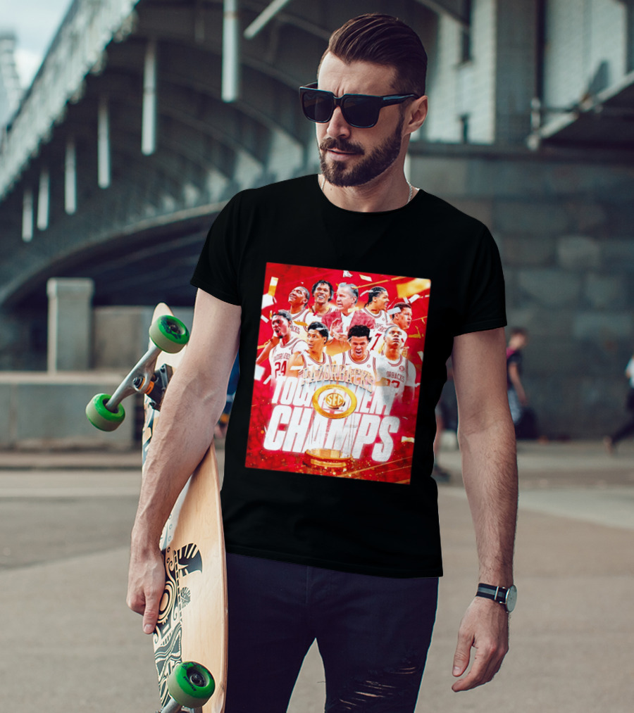 Arkansas Razorbacks SEC Tournament Champs Basketball T-Shirt