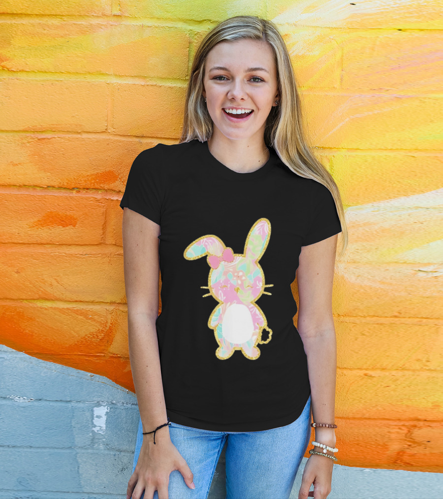 Palm Beach Pastel Preppy Bunny Easter Aesthetic T-Shirt
