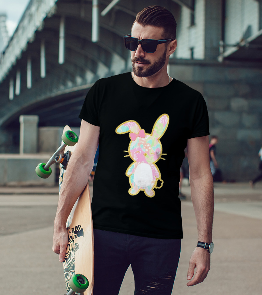 Palm Beach Pastel Preppy Bunny Easter Aesthetic T-Shirt