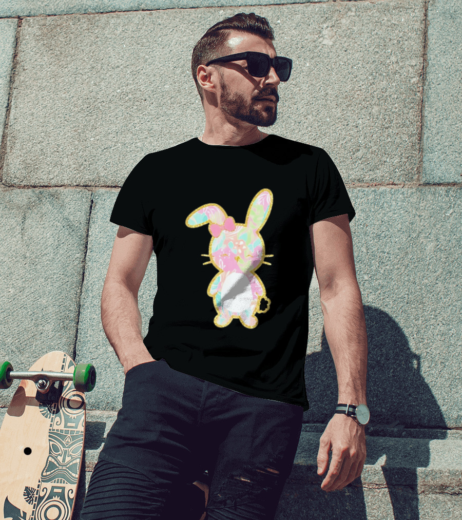 Palm Beach Pastel Preppy Bunny Easter Aesthetic T-Shirt