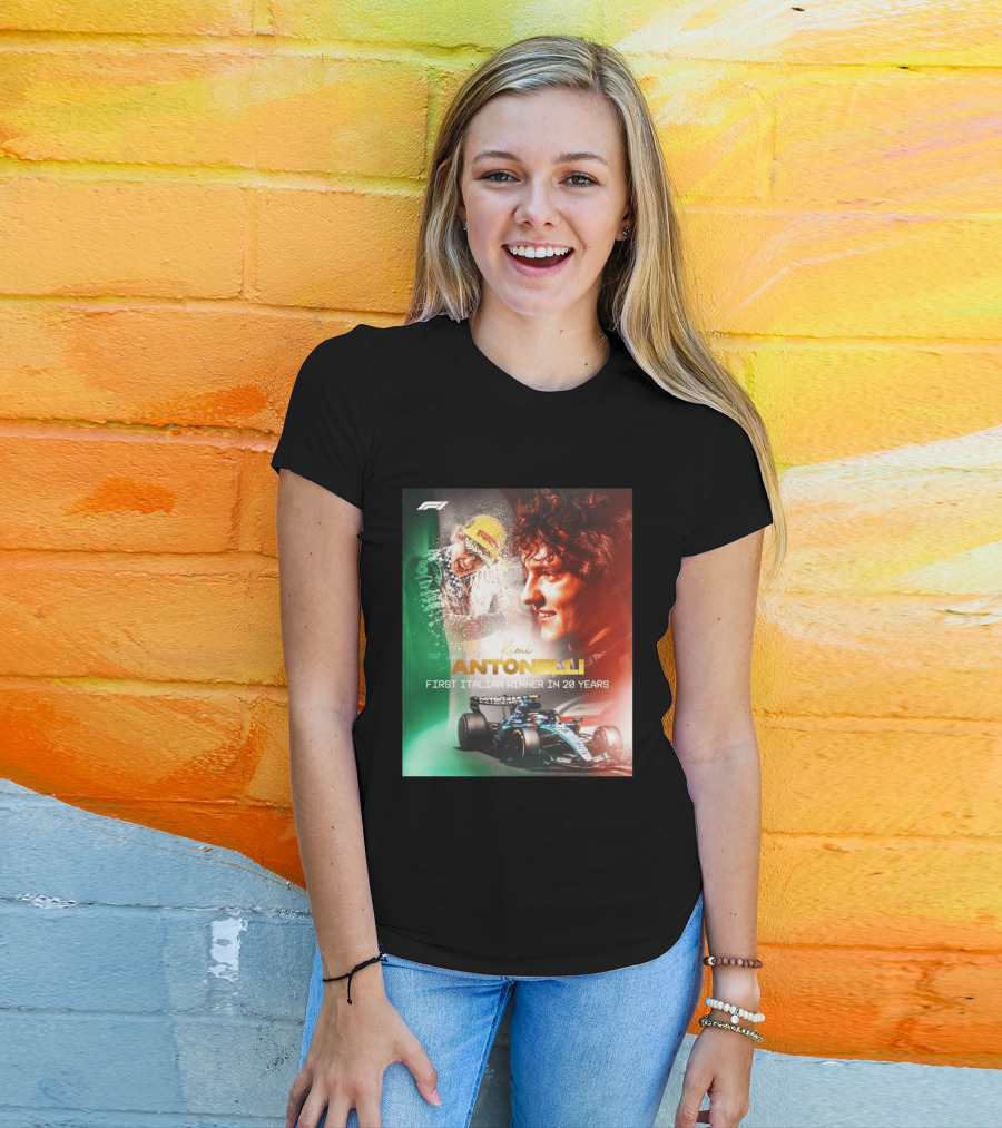F1 Kimi Antonelli First Italian Winner In 20 Years T-Shirt