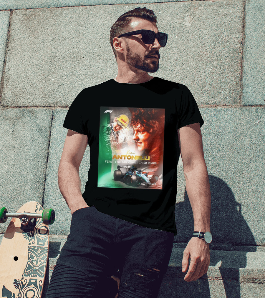 F1 Kimi Antonelli First Italian Winner In 20 Years T-Shirt