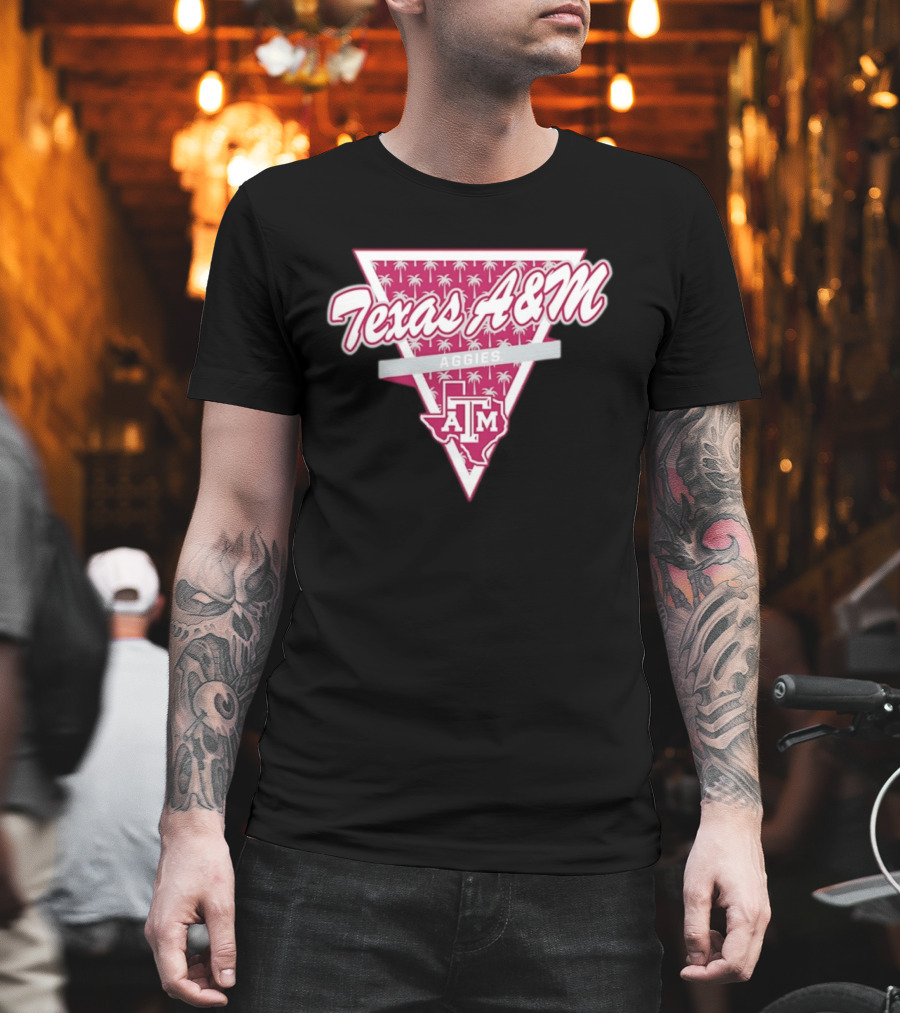 Texas A&M Aggies Football Palm Tree Triangle T-Shirt