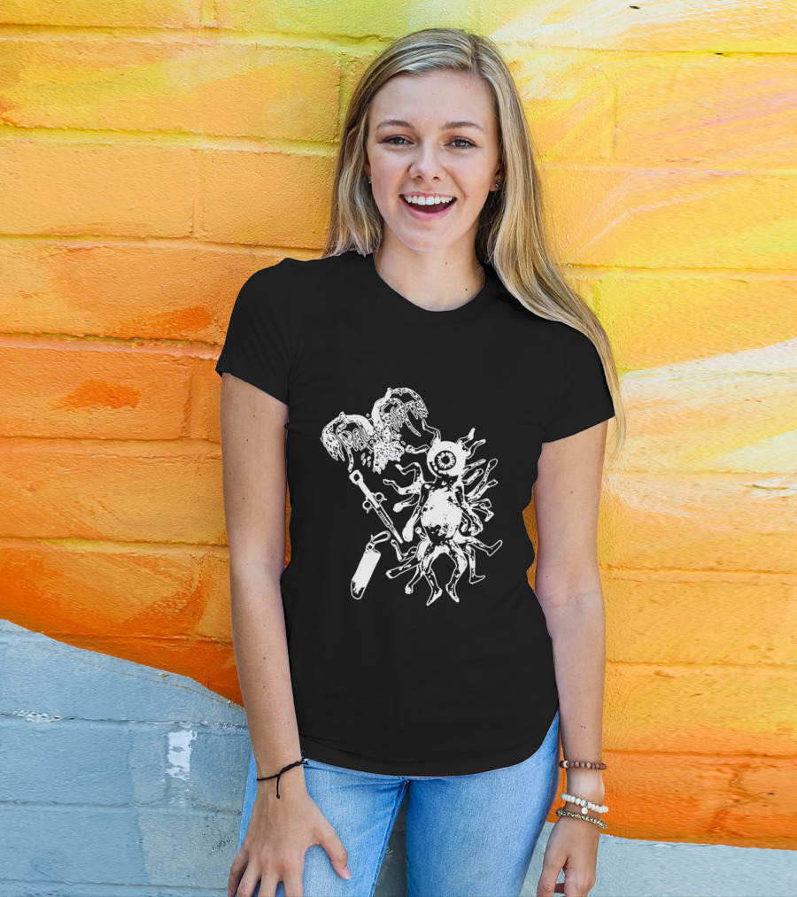 Anal Birth Fetal Abominations Alien Creature Art Horror T-Shirt