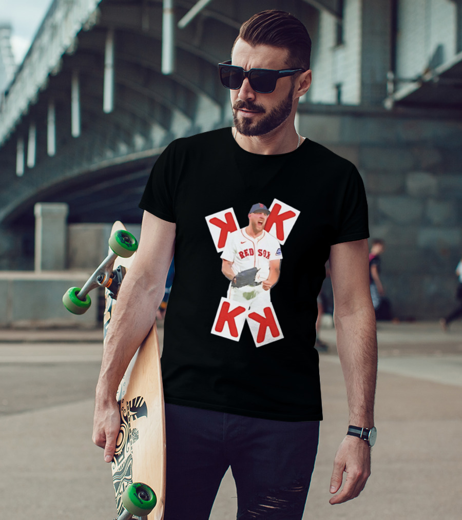 Garrett Crochet Red Sox Strikeout K Cards T-Shirt