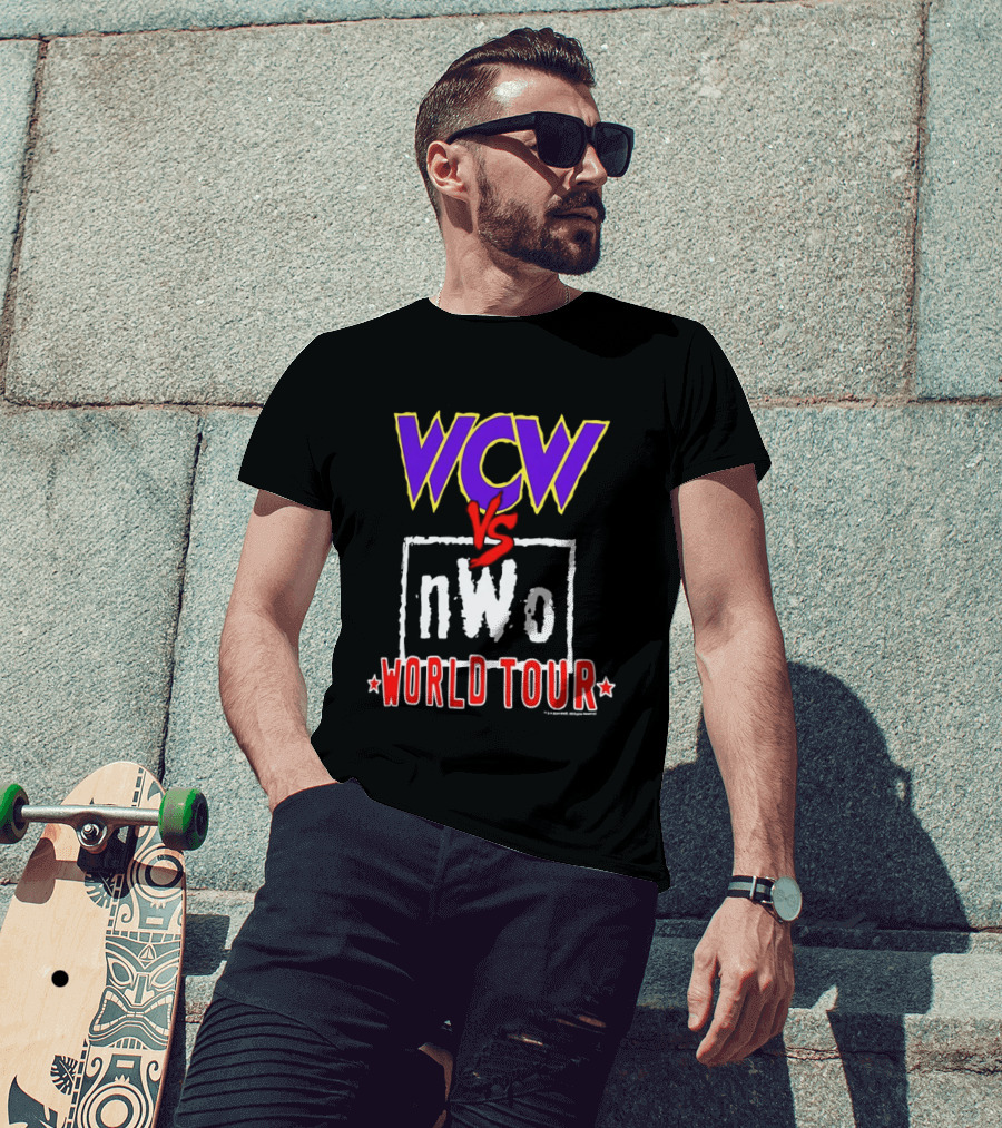 Heather Charcoal WCW Vs NWo World Tour Classic Wrestling Rivalry T-Shirt