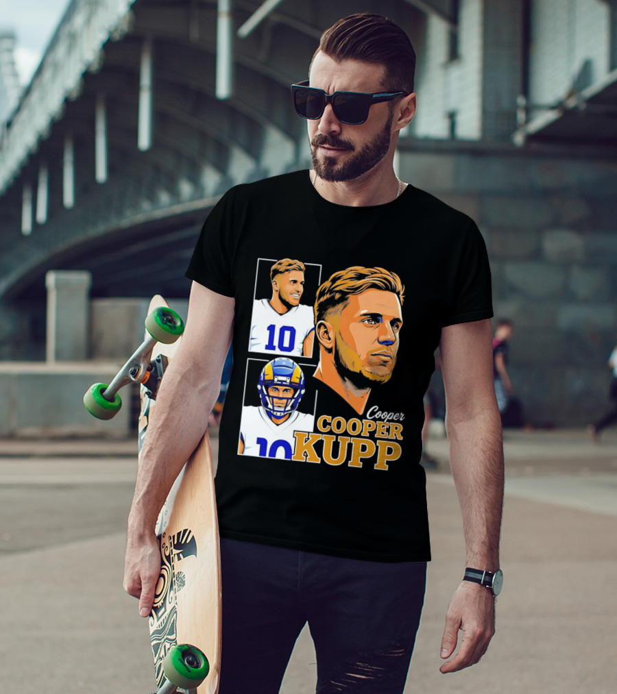 Cooper Kupp Number 10 Los Angeles Rams Football Player Collage 2026 T-Shirt