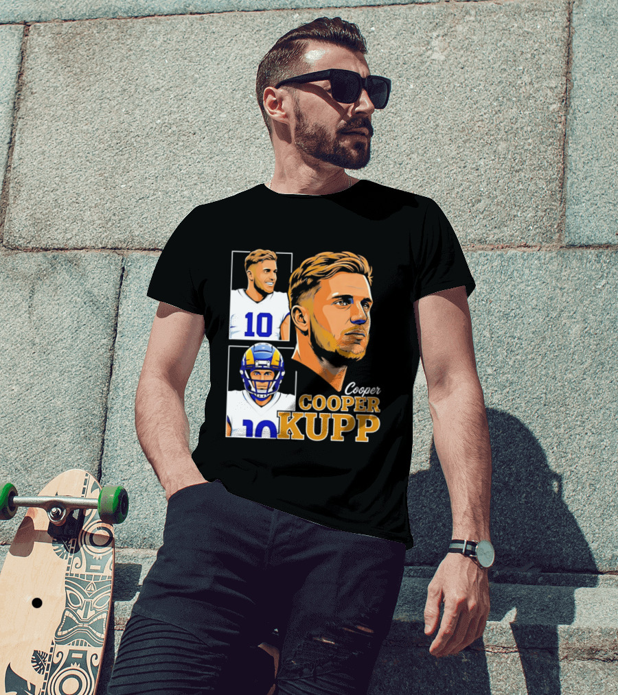 Cooper Kupp Number 10 Los Angeles Rams Football Player Collage 2026 T-Shirt
