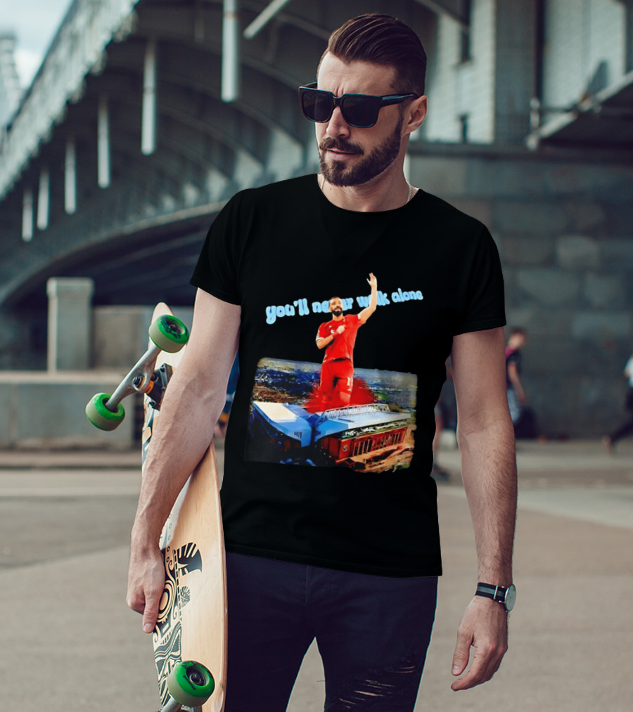 Mohamed Salah You'll Never Walk Alone Liverpool FC Stadium T-Shirt