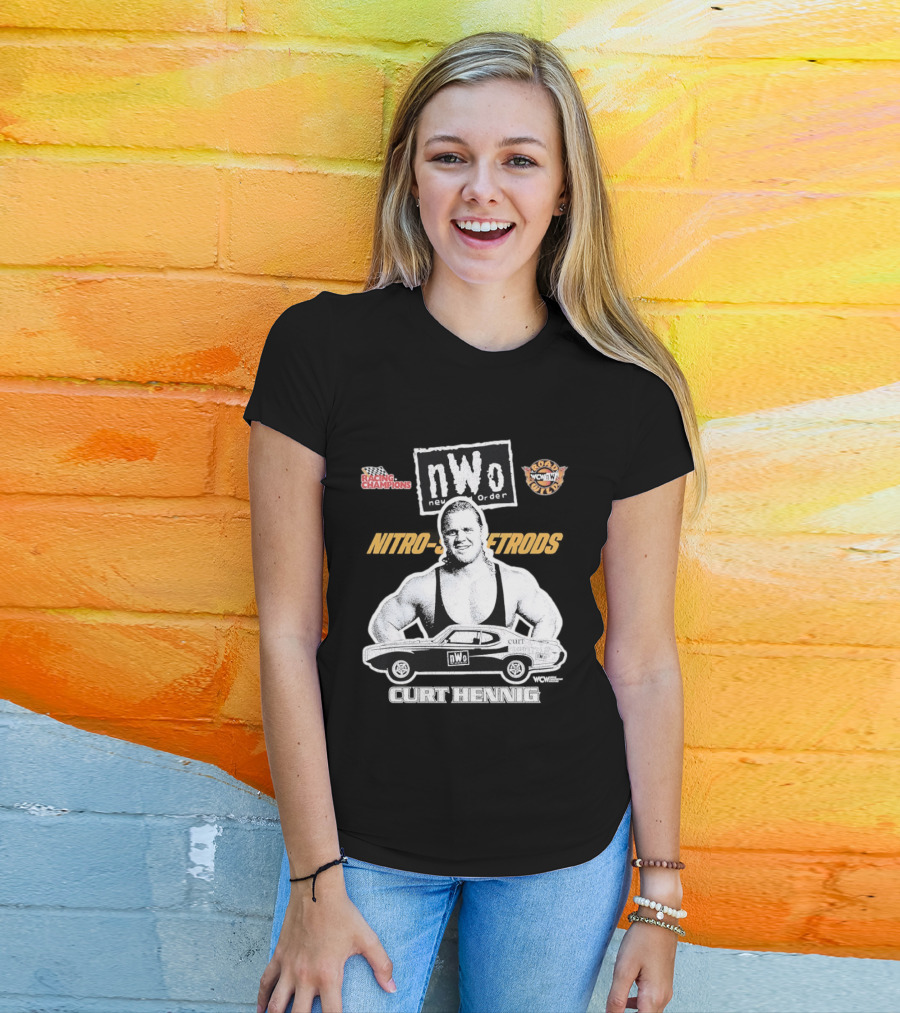 Mr. Perfect Curt Hennig NWo New World Order WCW Nitro Racing Champions Road Wild T-Shirt