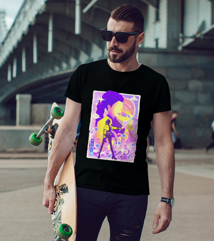 Rumi KPop Demon Hunters Musha E Floral Warrior T-Shirt