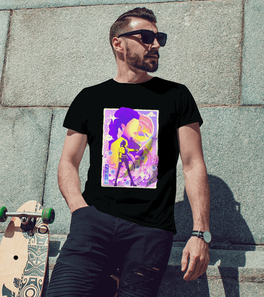 Rumi KPop Demon Hunters Musha E Floral Warrior T-Shirt