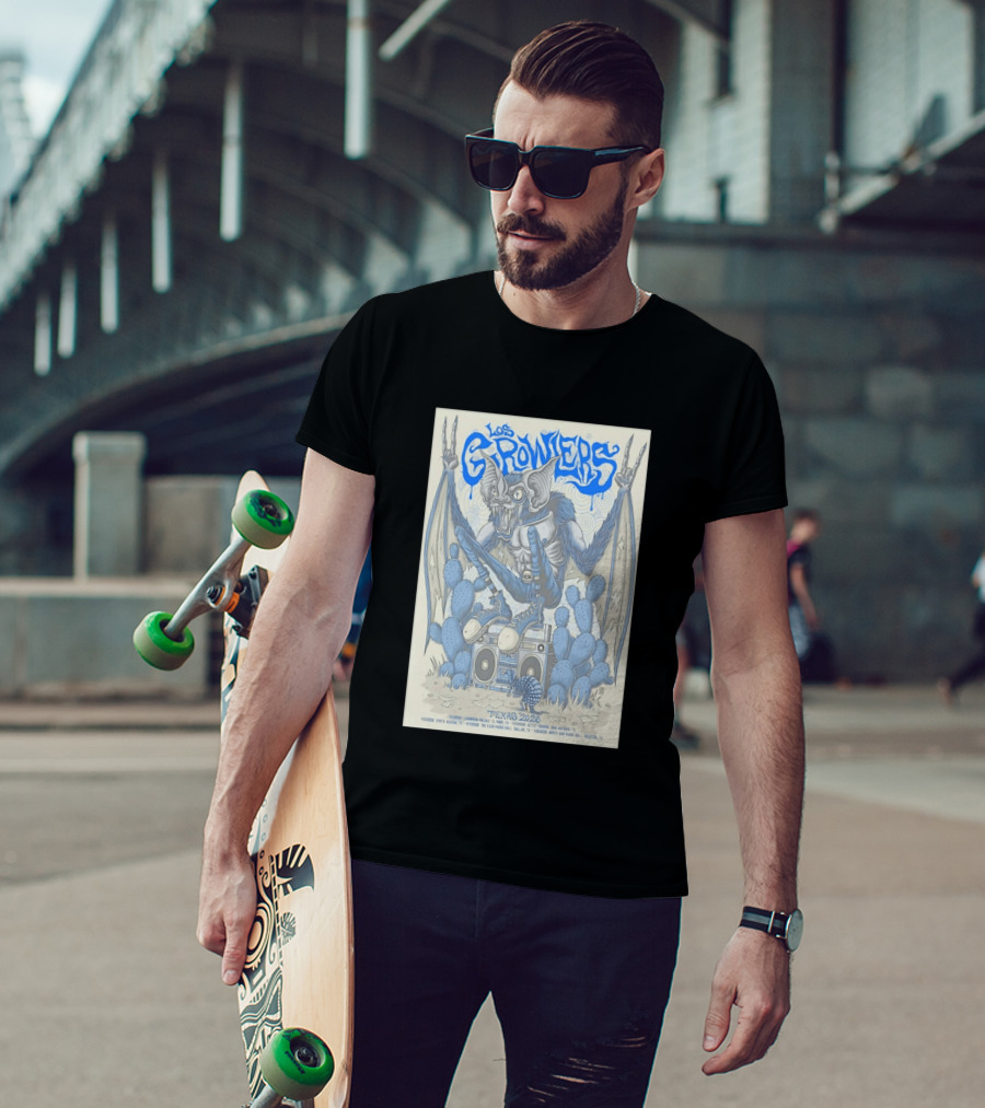 Los Growlers 2026 Texas Shows Bat Creature Boombox Cactus T-Shirt