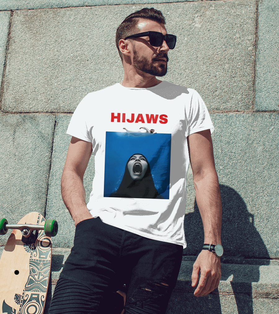 Hijaws Parody Jaws Movie T-Shirt