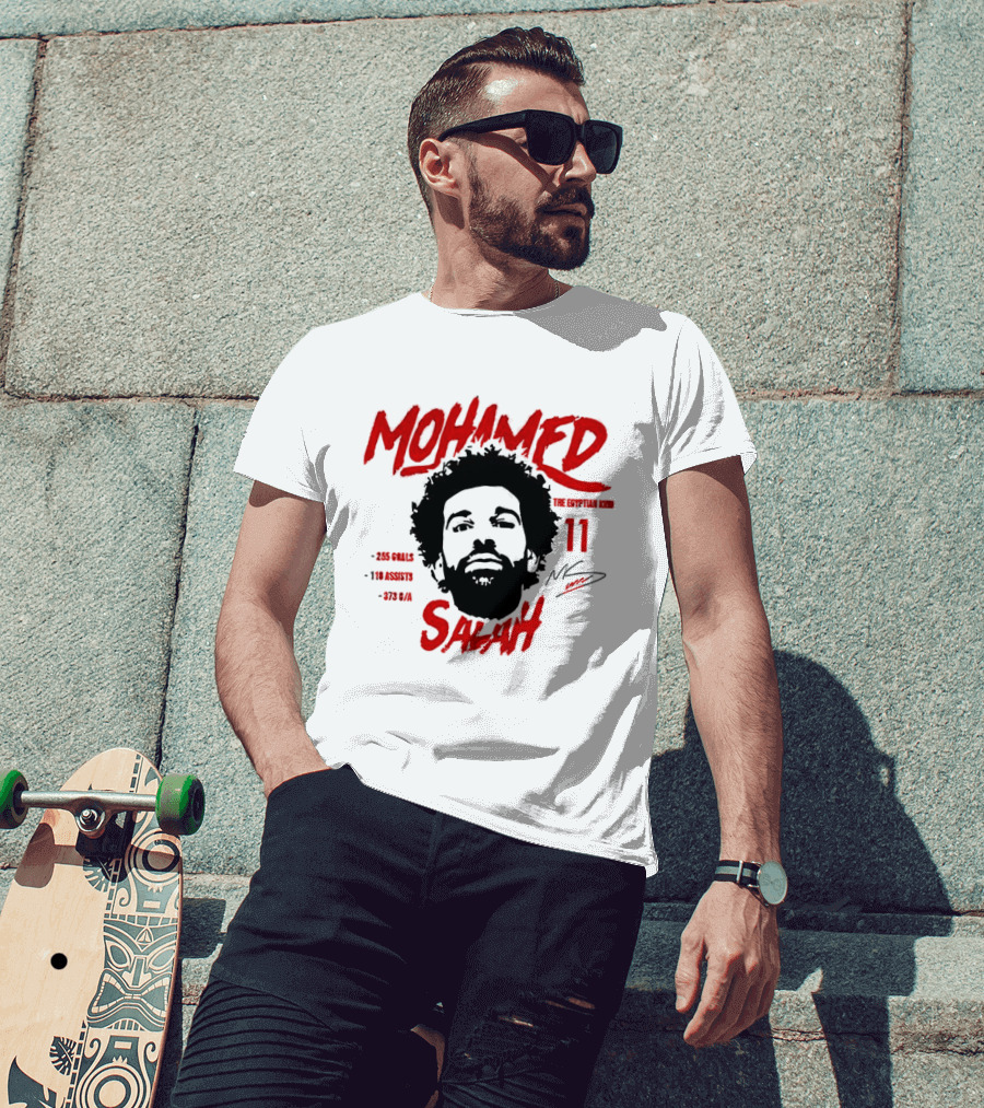 Liverpool Mohamed Salah Legend Number 11 King Of Goals T-Shirt