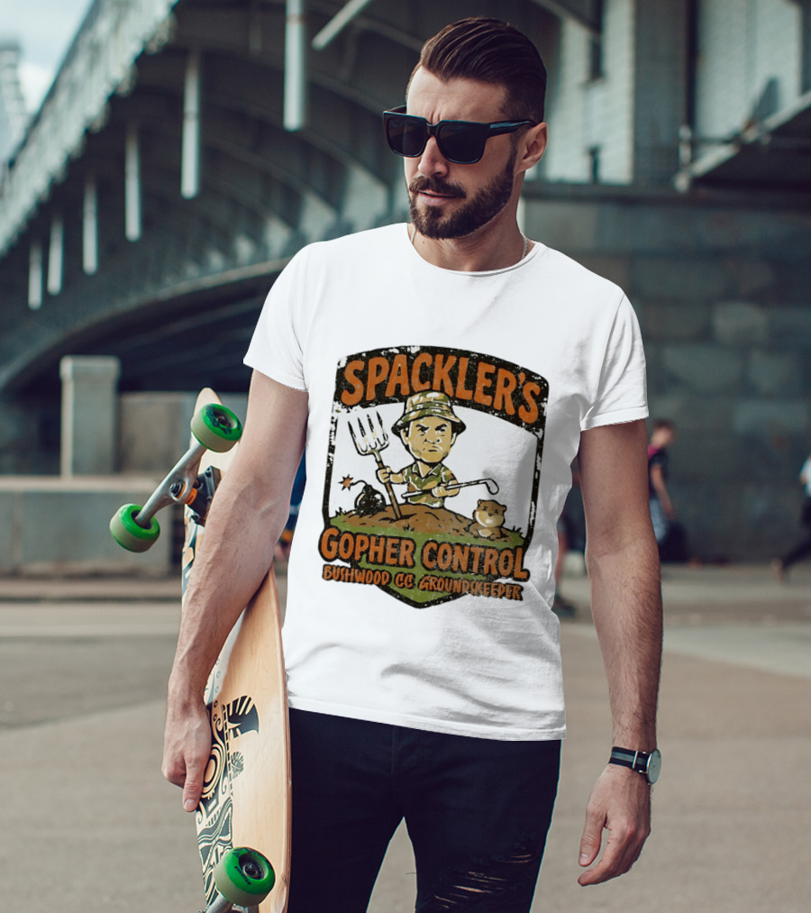 Spackler's Gopher Control Bushwood CC Groundkeeper T-Shirt
