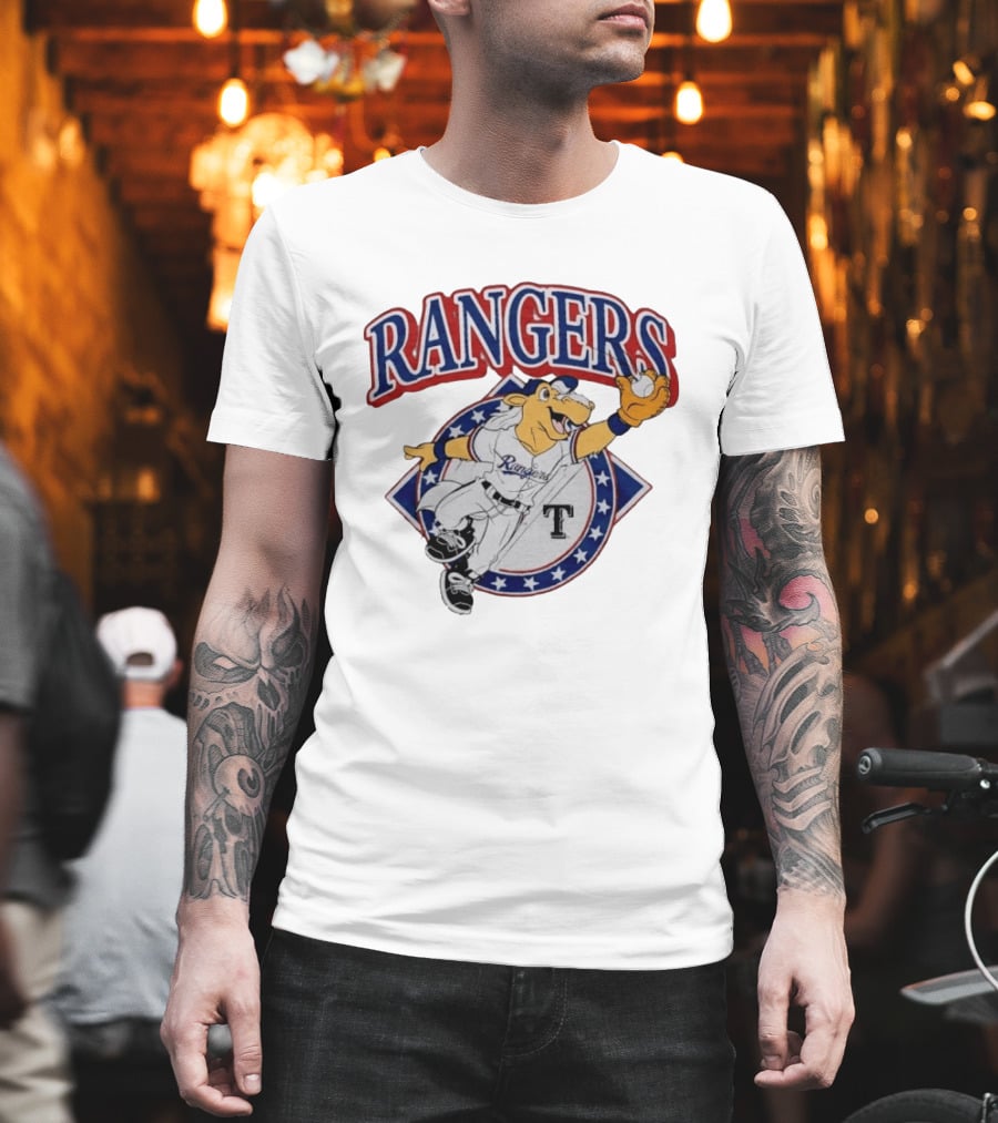 Rangers Captain Texas Mascot Baseball Icon Homage T-Shirt