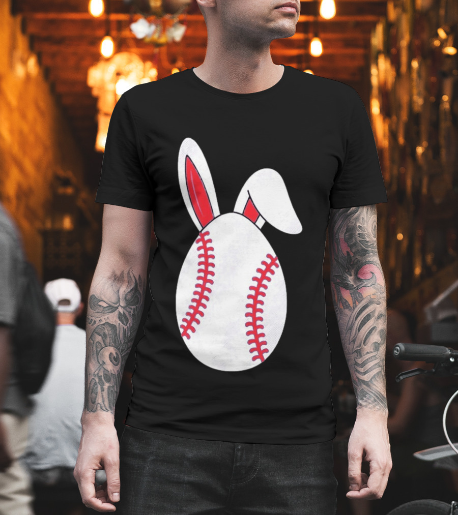 Happy Easter Bunny Ears Baseball Egg T-Shirt