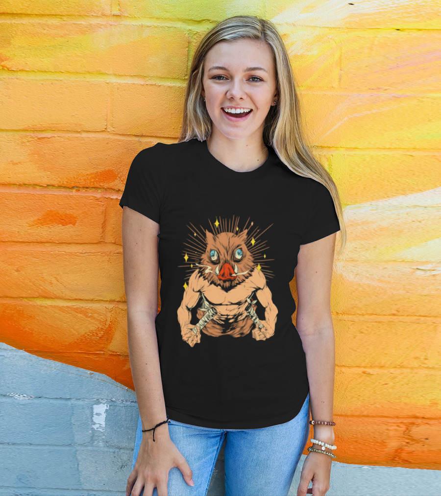 Inosuke Hashibira Beast Mode Demon Slayer Anime T-Shirt