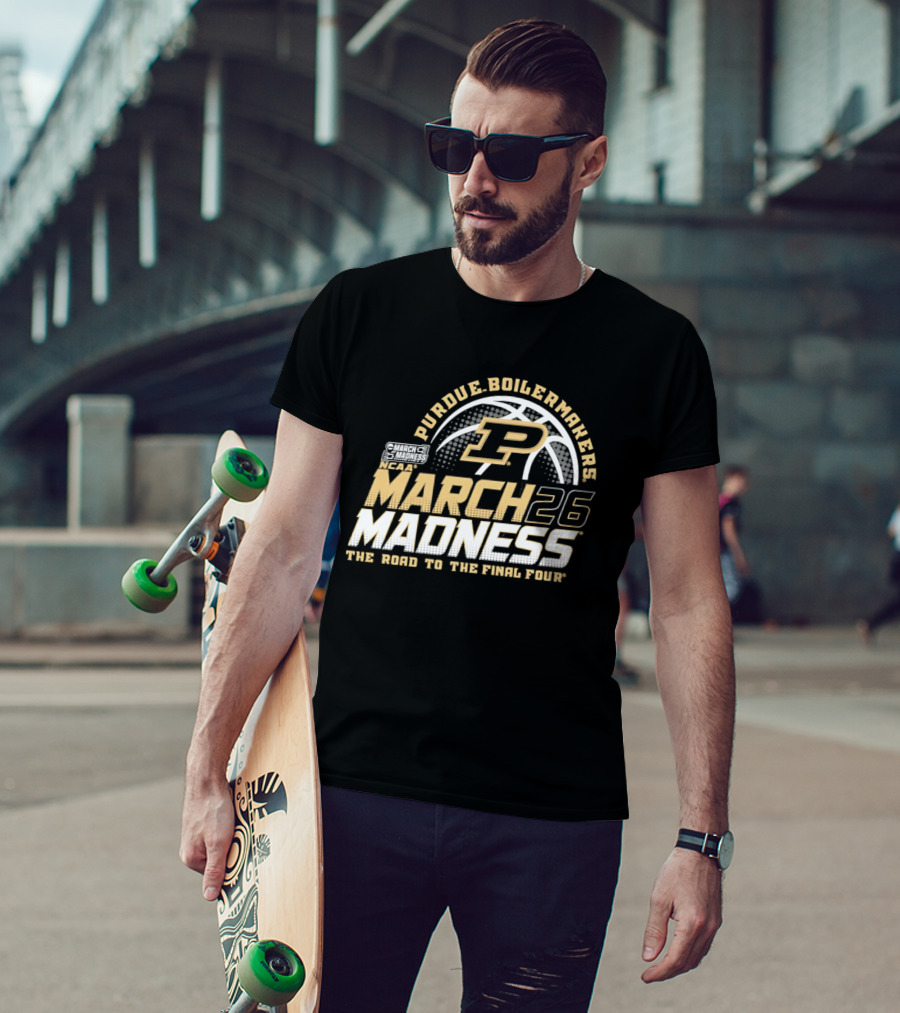 Purdue Boilermakers P March Madness 2026 The Road To The Final Four T-Shirt