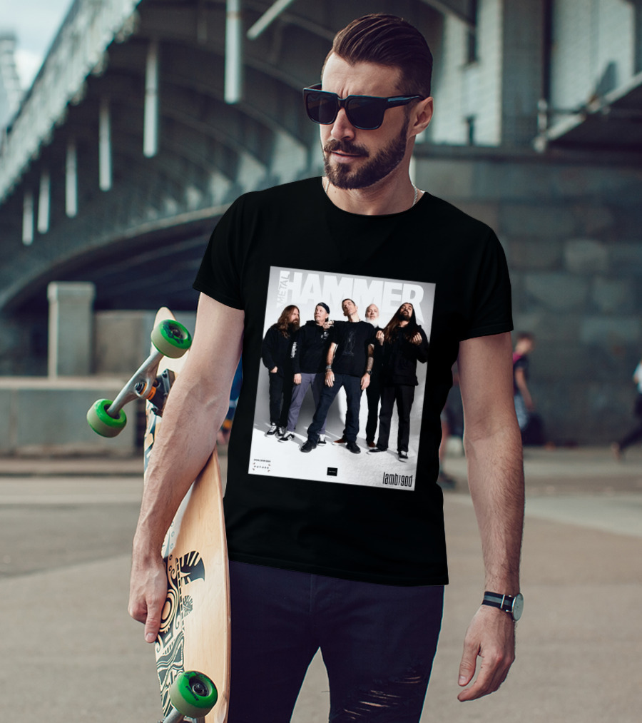 Metal Hammer Cover Featuring Lamb Of God Editorial Band Photo T-Shirt