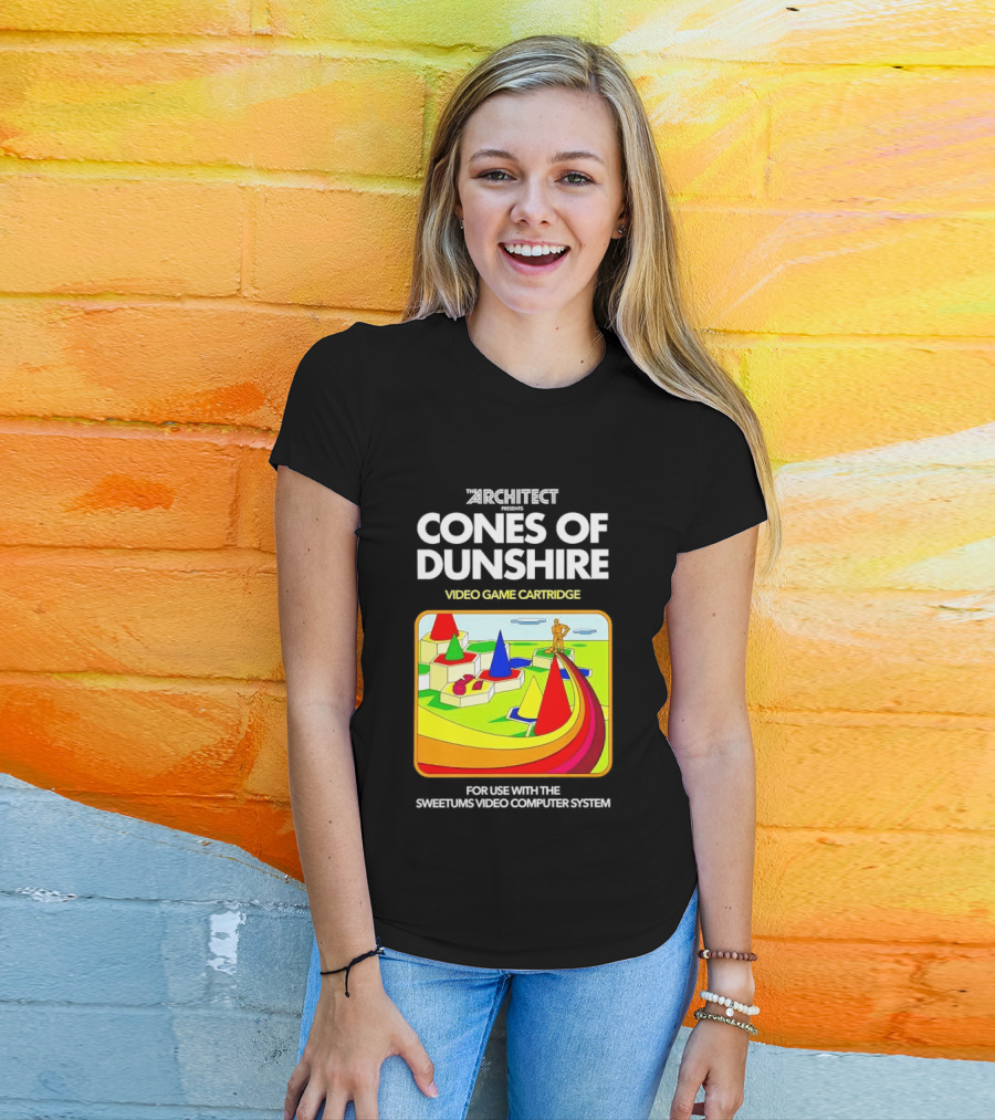 Architect Cones Of Dunshire Video Game Cartridge For Use With The Sweetums Video Computer System T-Shirt