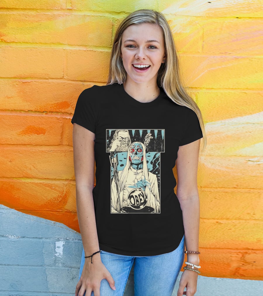 The Lord Of Obedience Obey Visionary Collide They Live X Lord Of The Ring T-Shirt