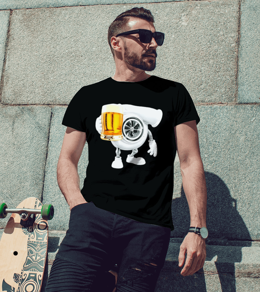 Turbocharger Holding Beer Meme T-Shirt
