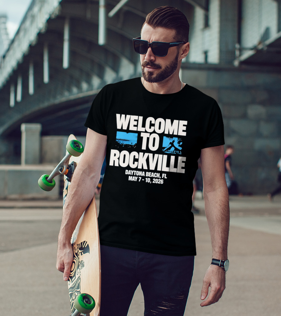 Welcome To Rockville Daytona Beach FL May 7 10 2026 Blue Stage T-Shirt