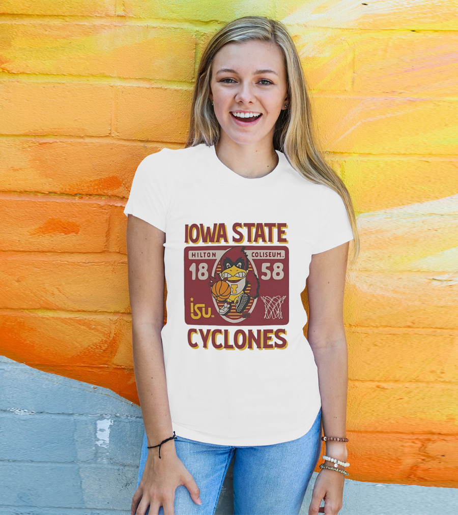 Iowa State Cyclones Hilton Coliseum 1858 Basketball T-Shirt