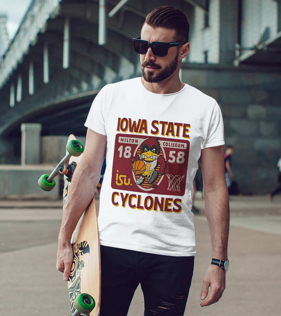 Iowa State Cyclones Hilton Coliseum 1858 Basketball T-Shirt