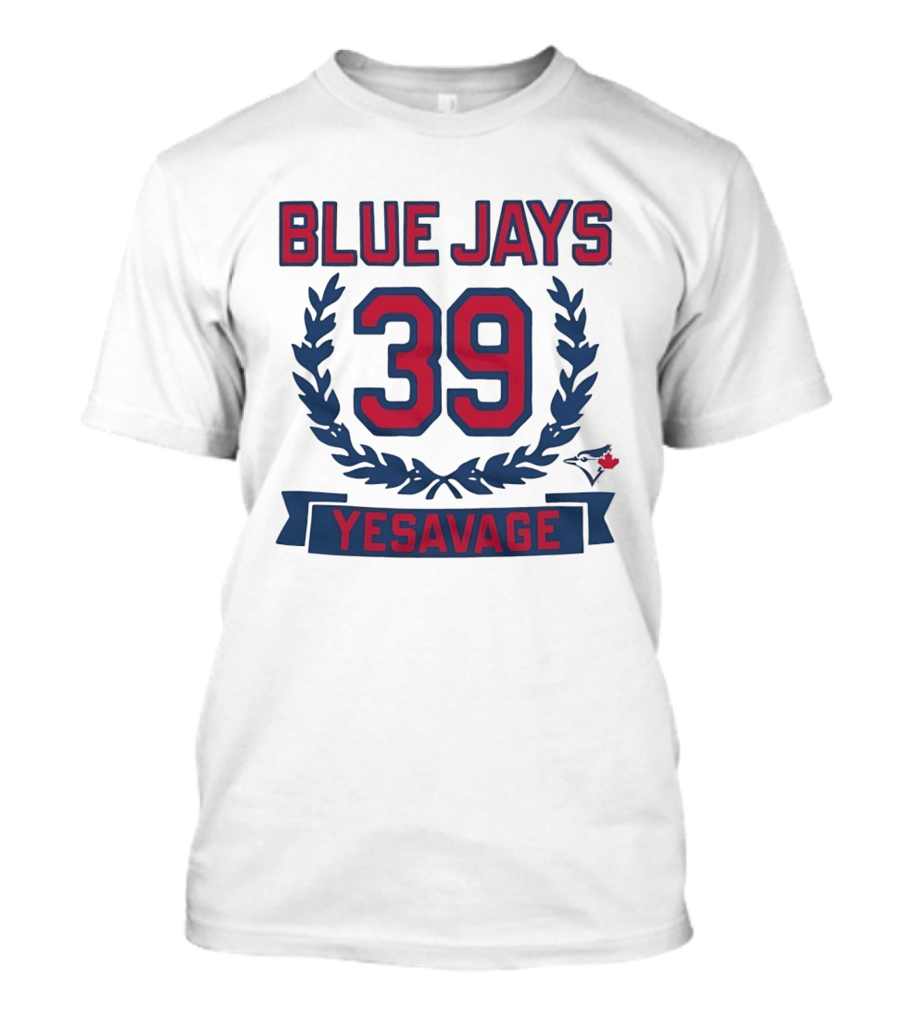 Blue Jays 39 Yesavage Wreath Toronto Rookie T-Shirt