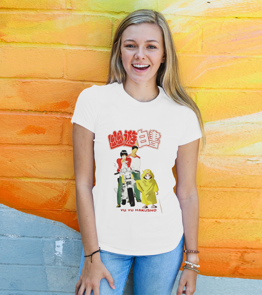Ron Funches Loot Howard Yu Yu Hakusho Anime 90s Nostalgia Yusuke Kuwabara Hiei Kurama Motocross T-Shirt