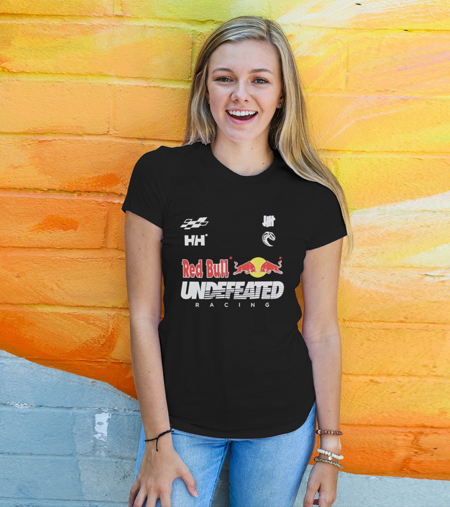 Red Bull Undefeated Racing Helly Hansen Collaboration Checkered Flags T-Shirt