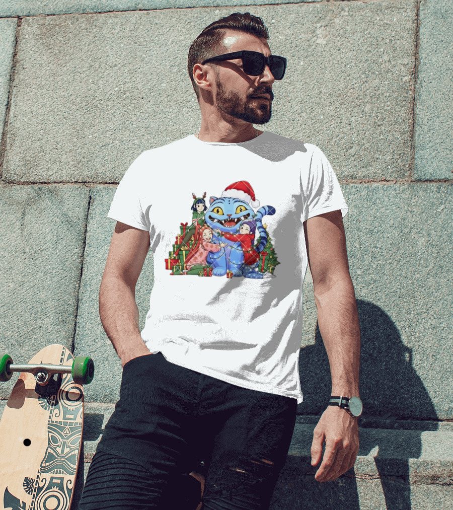 Derpy Huntrix Christmas Kpop Demon Hunters Holiday Cat Celebration With Friends T-Shirt