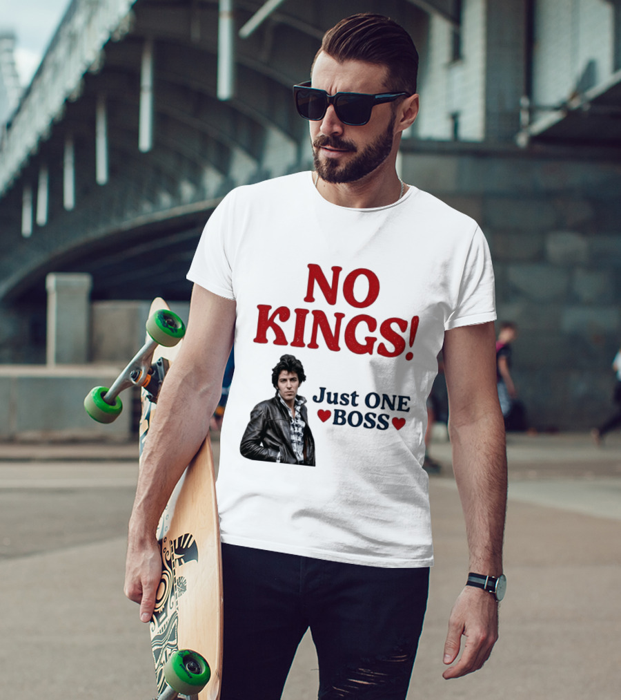 No Kings Just One Boss Leather Jacket T-Shirt