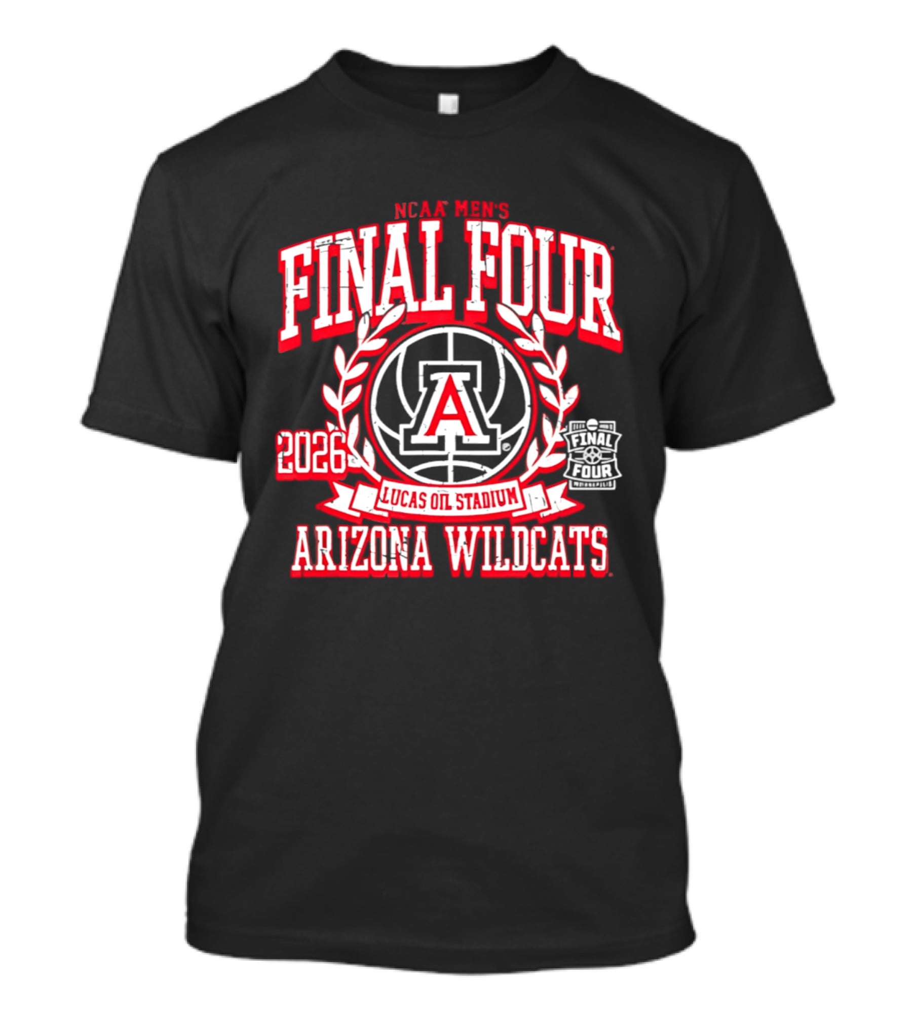 NCAA Men's Final Four 2026 Arizona Wildcats Lucas Oil Stadium T-Shirt